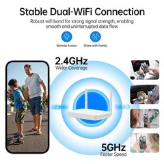 Triple Lens 3K Security Camera System Wireless Outdoor 360° Pan & Tilt 10CH NVR