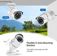 ZOSI HD 2MP 1080P CCTV Outdoor Security TVI Bullet Camera 120ft NightVision IP66