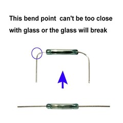 20pcs Glass Reed Switch Reed Contact Normally Open N/O Magnetic Induction Swi…