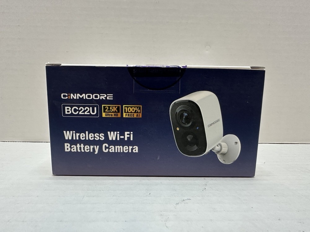 CINMOORE 2.5K Security Camera Wireless Outdoor, Battery Powered Indoor Camera