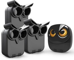 HTZSAFE Owl Home Security Wireless Driveway Alarm 1 Receiver + 3 Sensors