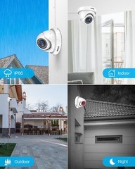 ZOSI H.265 1080p Home Security Camera System with Hard Drive 2T Outdoor 8 CH Kit