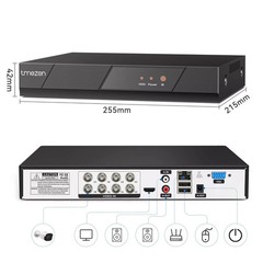 TMEZON 8CH 5IN1 1080P Video Recorder DVR for Home Security Camera with 1TB HDD
