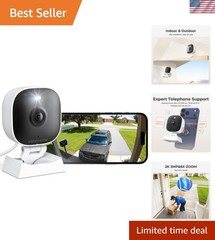 Durable 2K Security Camera System with Local Recording & Cloud Storage Support