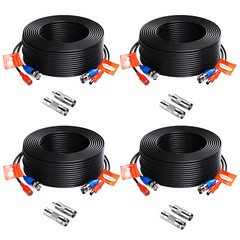 ZOSI 4x60FT BNC Cable RCA Extension Cord for CCTV Security Camera