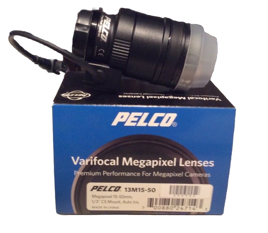 Pelco 13M15-50 Varifocal Lens W/ 15-50mm 3MP High Quality Images Auto Iris NEW!