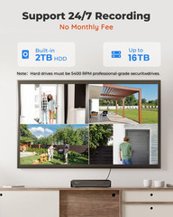 REOLINK 8CH 5MP Security Camera System, 4Pcs Wired Poe Cameras for Home Security