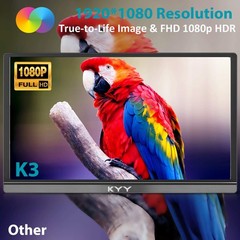 Kyy Portable Monitor 15.6Inch 1080P Fhd Usb-C Hdmi Computer Display Hdr Ips