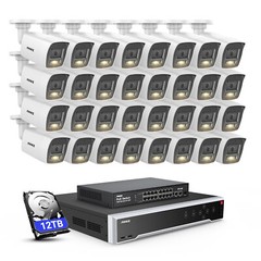 ANNKE 32CH 12MP NVR 4K Audio AI POE Security IP Camera System Color Night Vision