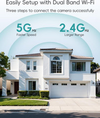 2K Wired Outdoor Camera, 2.4G/5G Wifi Security Camera, 3MP, 24/7 Recording, AI M