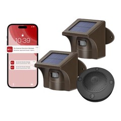 1/2 Mile Solar Driveway Alarm with Phone App Weatherproof Motion Sensor