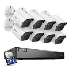 ANNKE 4K 8CH DVR 5MP CCTV Security Camera System Human/Vehicle Detection H.265+