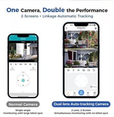CAMCAMP WiFi Security Cameras PTZ Wireless Closed Circuit Camera System IR Night
