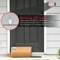 Decoy Security Camera, Battery Operated, Flashing Blue LED Light, Easy to Ins