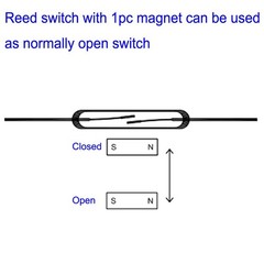 20pcs Glass Reed Switch Reed Contact Normally Open N/O Magnetic Induction Swi…
