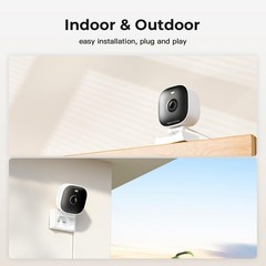Durable 2K Security Camera System with Local Recording & Cloud Storage Support