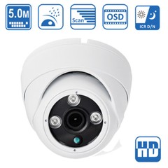 HD-TVI 5 MP Wide Angle 2.8 mm 3’S IR Array LEDs Dome Camera 4 IN 1 IP67