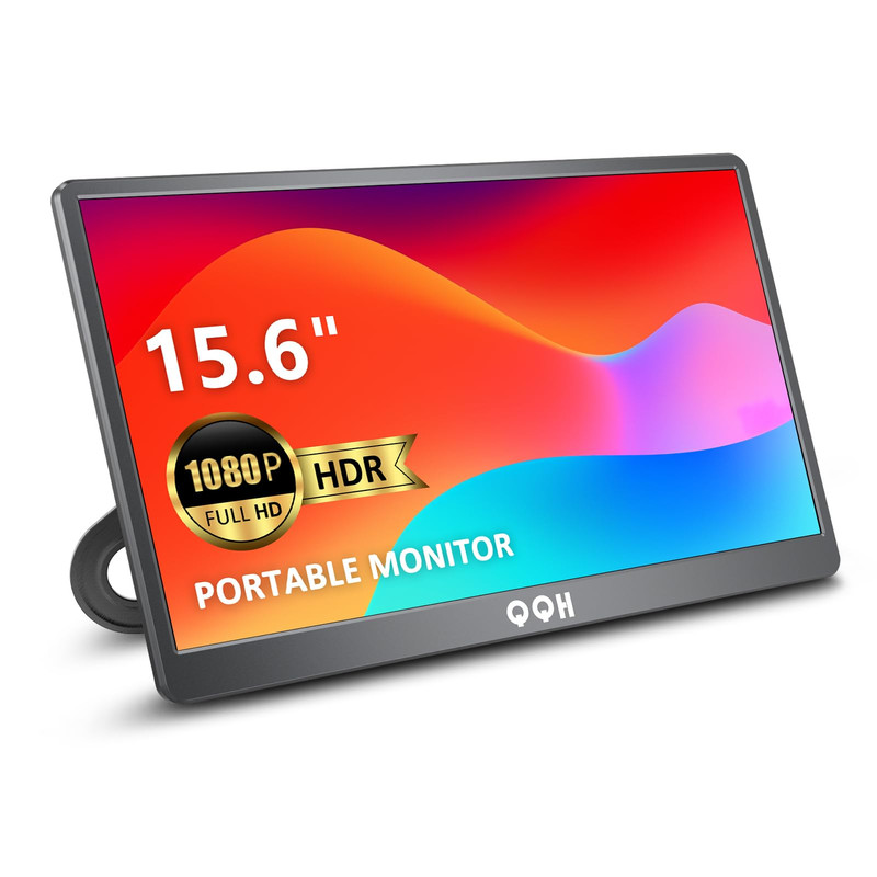 Qqh Portable Monitor 15.6 Portable Travel Monitor For Laptop 1080P Fhd Ips