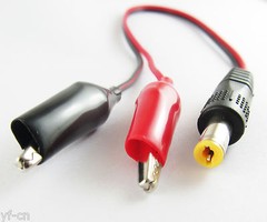 4pcs 1FT/30cm Medium Alligator Clip to 2.1×5.5mm 2.1mm DC Male DC Power Cable