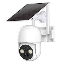 WOOLINK 2PCS 4MP Solar Security Camera Wireless Outdoor 2.5K Solar Power Camera