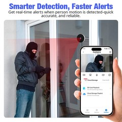 4MP WiFi Window Camera Infrared Night Vision Real Time Home Security Monitoring