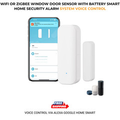 Smart WiFi/Zigbee Door Window Sensor Home Security Alarm Battery Powered Wireles
