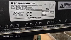 Altronix R2416600ULCB Power Supply 24V 20A Rack Mount Reset Switch Black