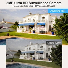 ANRAN Wireless Solar Battery Powered Wifi IP Outdoor Home Security Camera System