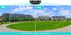 2.4G WIFI 4K 8MP Security Camera 180° Dual Wide Angle infrared night vision Lens