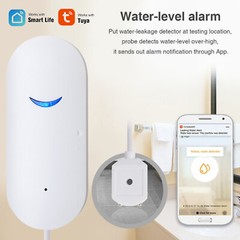 4PCS Wi-Fi Water Leak Detector Flood Alarm Sensor Leakage Level Overflow Alarm