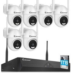 Jennov 5MP 10CH NVR Two Way Audio WIFI Security Camera System Full Color Night