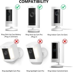 “2Pack Ring Camera Wall Mount for Ring Stick up Cam Battery/Plug-In 3Rd Gen/Stic