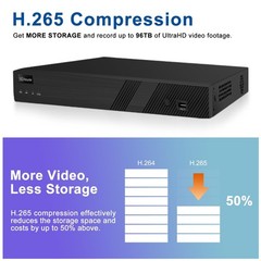 Anpviz 12MP AI 16CH PoE NVR , Support 8MP IP PoE Cameras for Business Recording