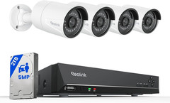 8CH 5MP Security Camera System, 4Pcs Wired Poe Cameras for Home Security Outdoor