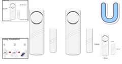 90 Db Home Security Alarm Set – Wireless Door and Window Sensors 2 Pack