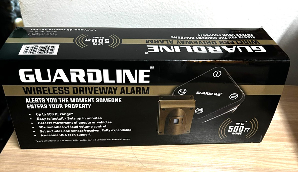 Guardline 500 Ft Range Wireless Driveway Alarm System Sensor & Receiver New