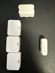 SimpliSafe Entry Sensor Lot – 3 with Mounting Plates + 2 Extra (Missing Mounts)