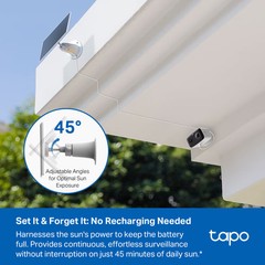 TP-Link – Tapo Solar-Powered Wireless Security Camera Kit with Live View, Wor…