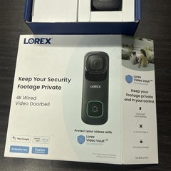 Lorex 4K Wi-Fi Video Doorbell (Wired, 32GB) – Open Box