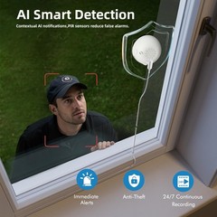 4MP 4K Window Camera, 5.8Ghz WIFI Indoor Cameras for Home Security Opt 32GB Card