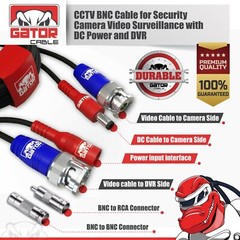 CCTV Cable Camera Security Surveillance BNC Extension Wire Power Video DVR 200FT
