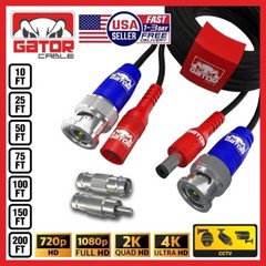 CCTV Cable Camera Security Surveillance BNC Extension Wire Power Video DVR 200FT