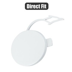 Front Right Bumper Tow Hook Cover Towing Eye Cap Fit for VW White 2.09″x1.73″