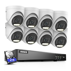 ANNKE 8CH DVR 5MP 4K Video CCTV Security Camera System AI Detection Color Night