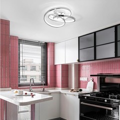 LED Ceiling Light Fixtures,36W Flush Mount Modern Chrome, 6000K