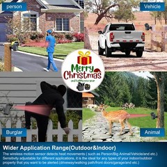 Driveway Alarm- 1/2 Mile Long Range Wireless Driveway Alarm Weather Resistant…