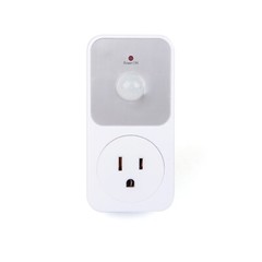 2pk Motion Detection Sensor Power Socket Switch 110V 1800W Security Garage Light