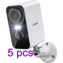 Security Cameras Wireless Outdoor 5pcs, 2K 3MP Battery Powered WiFi Night Vision