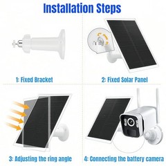 2 Packs Solar Panel for Ring Security Camera, Premium 5V USB 2 Solar Panel
