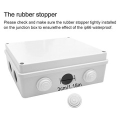 ABS Plastic Junction Box Universal Electrical Enclosure IP66 200mmx150mmx75mm